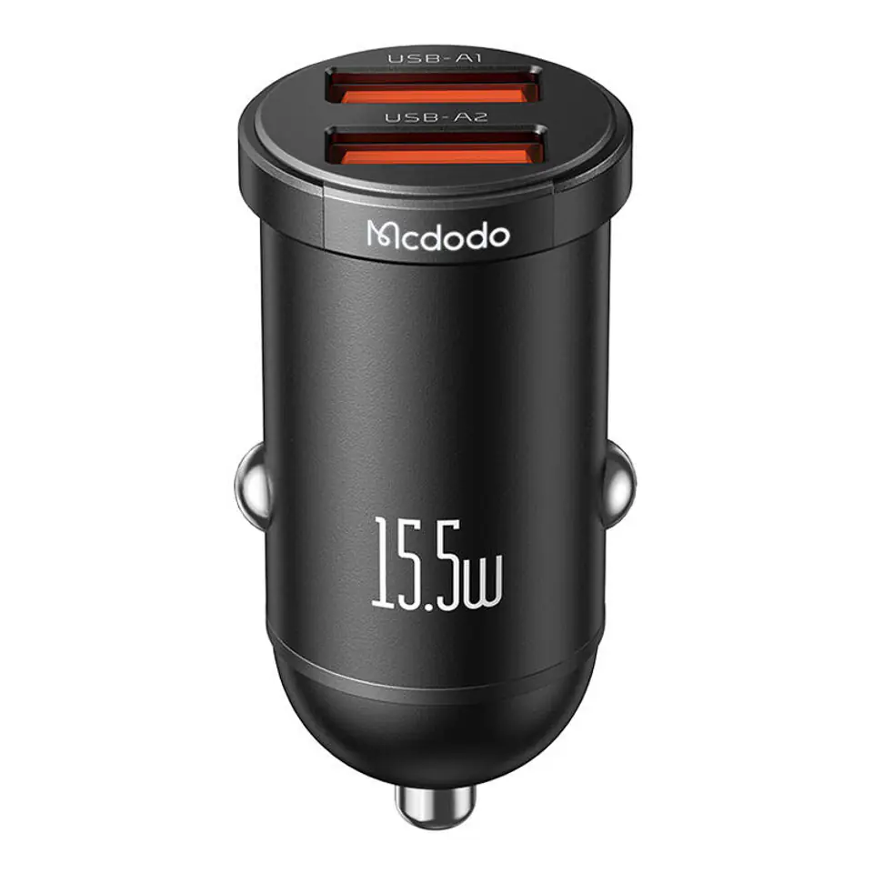 ⁨Ładowarka samochodowa Mcdodo CC-2950, 2x USB, 15.5W (czarna)⁩ w sklepie Wasserman.eu