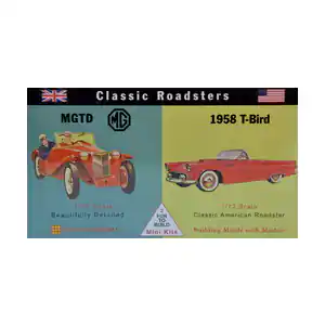 ⁨Model plastikowy - Samochody Classic Roadsters - MG-TD / 1958 T-Bird - Glencoe Models (2szt)⁩ w sklepie Wasserman.eu