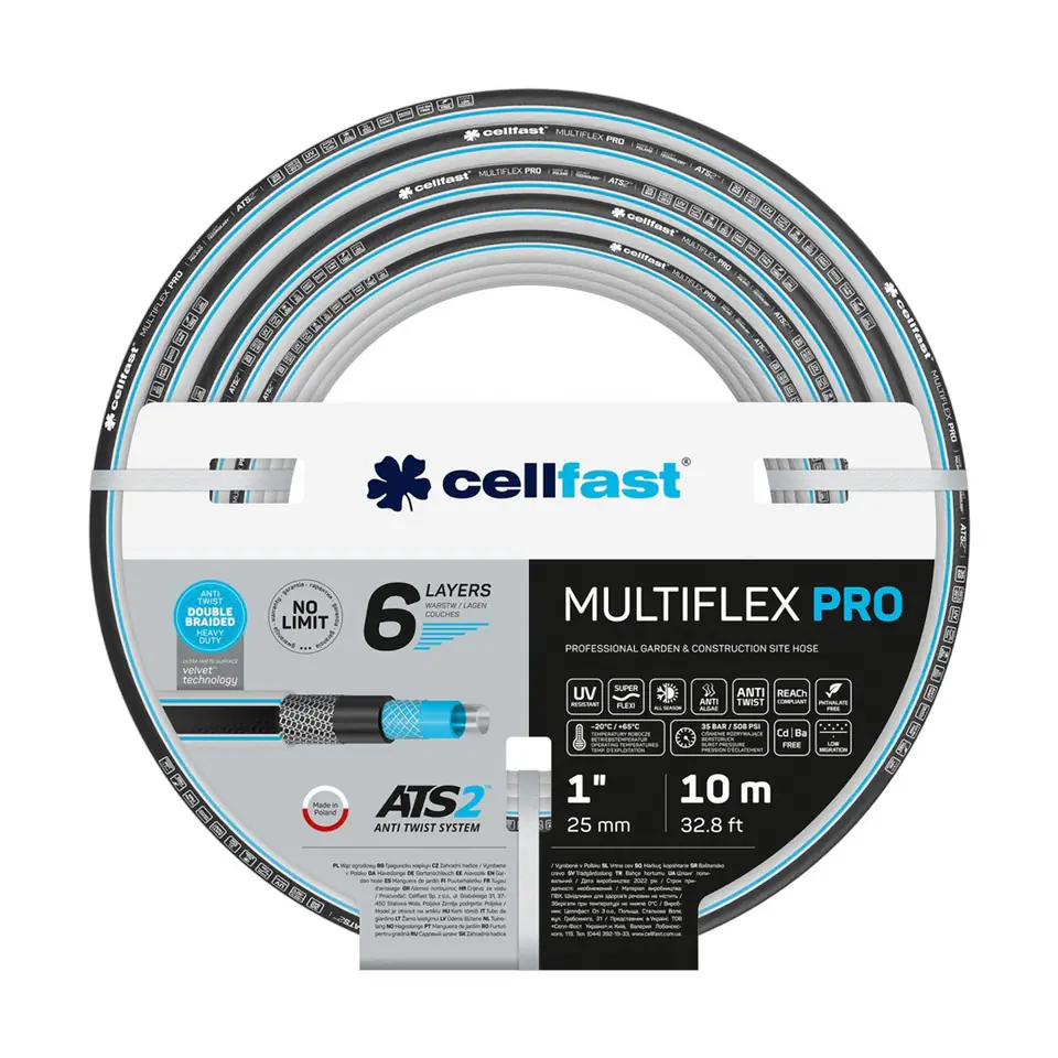 ⁨CELLFAST WĄŻ OGRODOWY MULTIFLEX PRO ATS2   1" 10m⁩ at Wasserman.eu