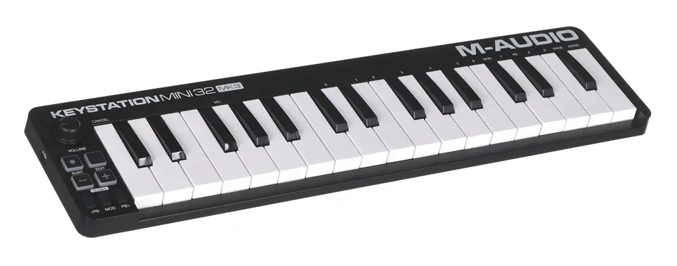 ⁨M-AUDIO Keystation Mini 32 MK3 MIDI keyboard 32 keys USB Black, White⁩ at Wasserman.eu