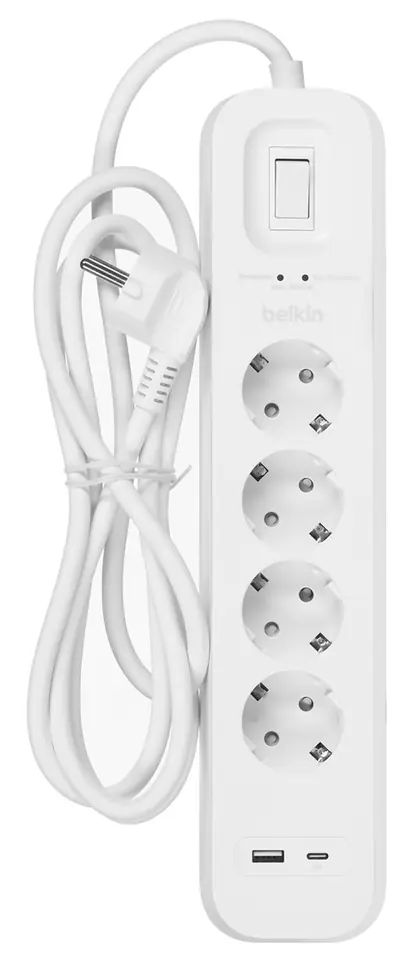 ⁨Belkin SRB001VF2M surge protector White 4 AC outlet(s) 2 m⁩ at Wasserman.eu