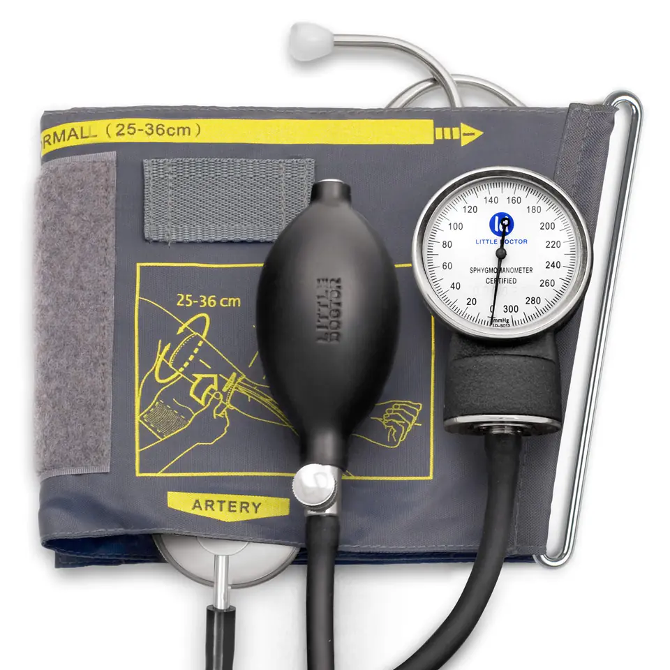 ⁨LD71A Mechanical blood pressure monitor + stethoscope sewn into the cuff⁩ at Wasserman.eu