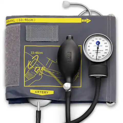 ⁨LD60 Mechanical blood pressure monitor + stethoscope sewn into the cuff (33-46 cm)⁩ at Wasserman.eu