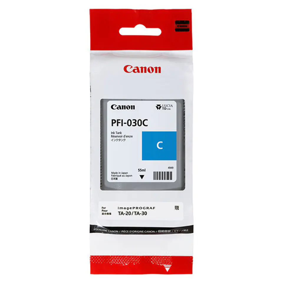 ⁨Canon oryginalny ink / tusz PFI-030 C, 3490C001, cyan, 55ml⁩ w sklepie Wasserman.eu
