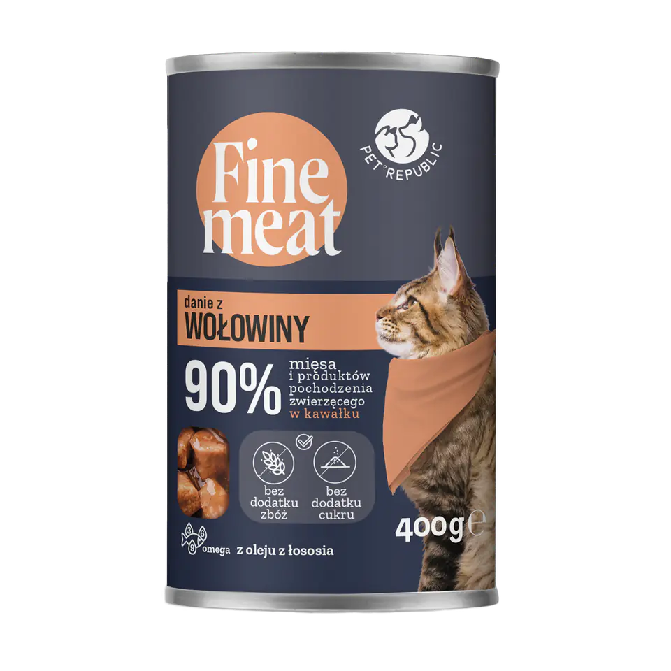 ⁨PET REPUBLIC Fine Meat Beef dish - wet cat food - 400g⁩ at Wasserman.eu