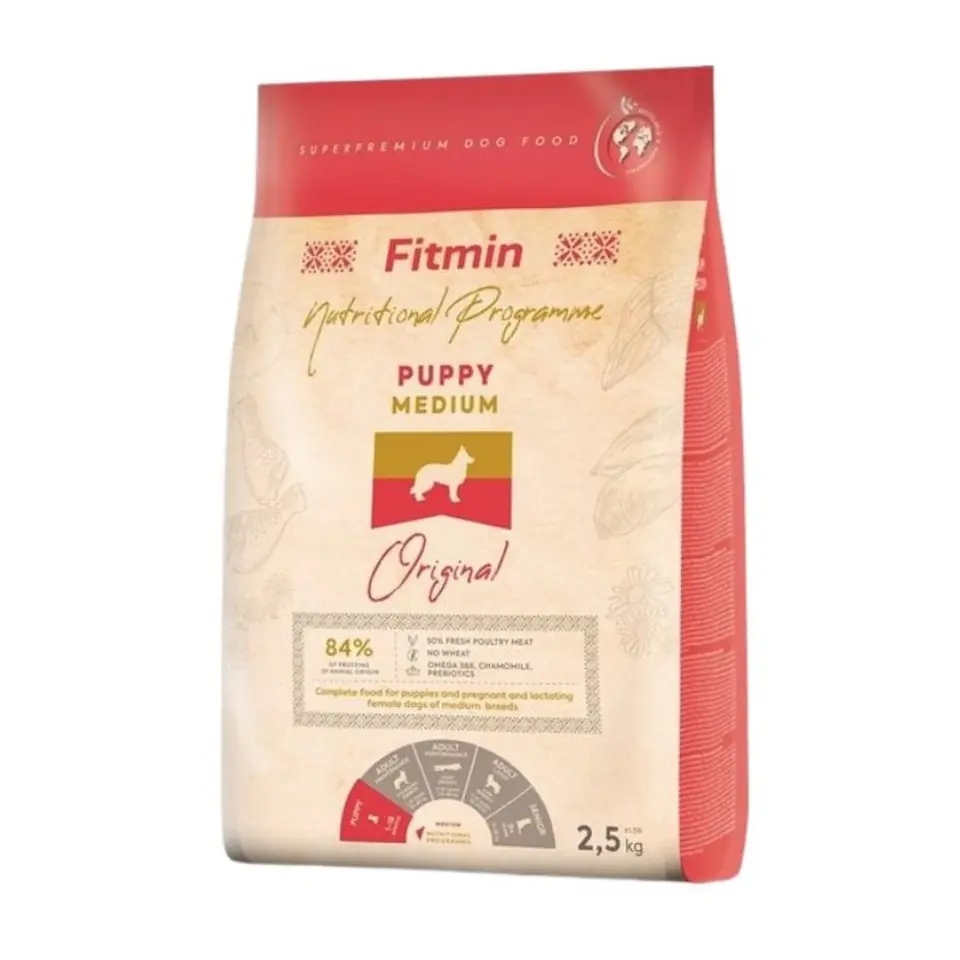 ⁨FITMIN dog Medium Puppy 2,5kg⁩ w sklepie Wasserman.eu