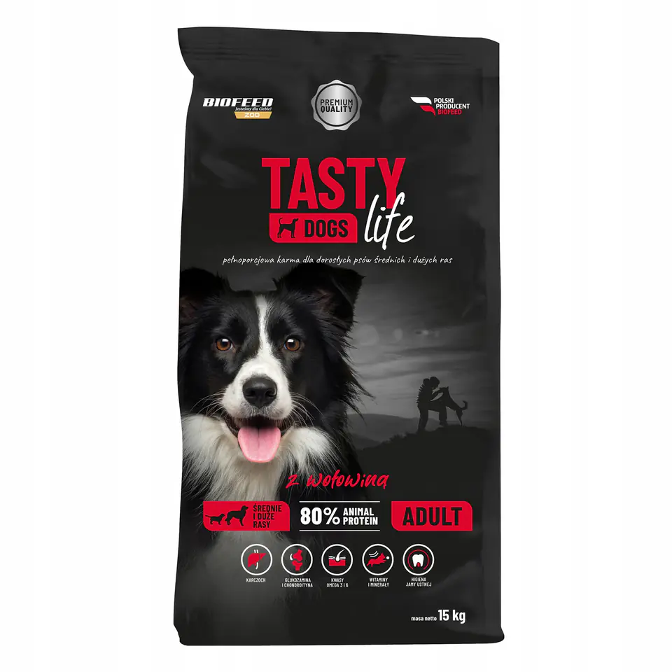 ⁨BIOFEED Tasty Life medium & large Beef - dry dog food - 15kg⁩ at Wasserman.eu