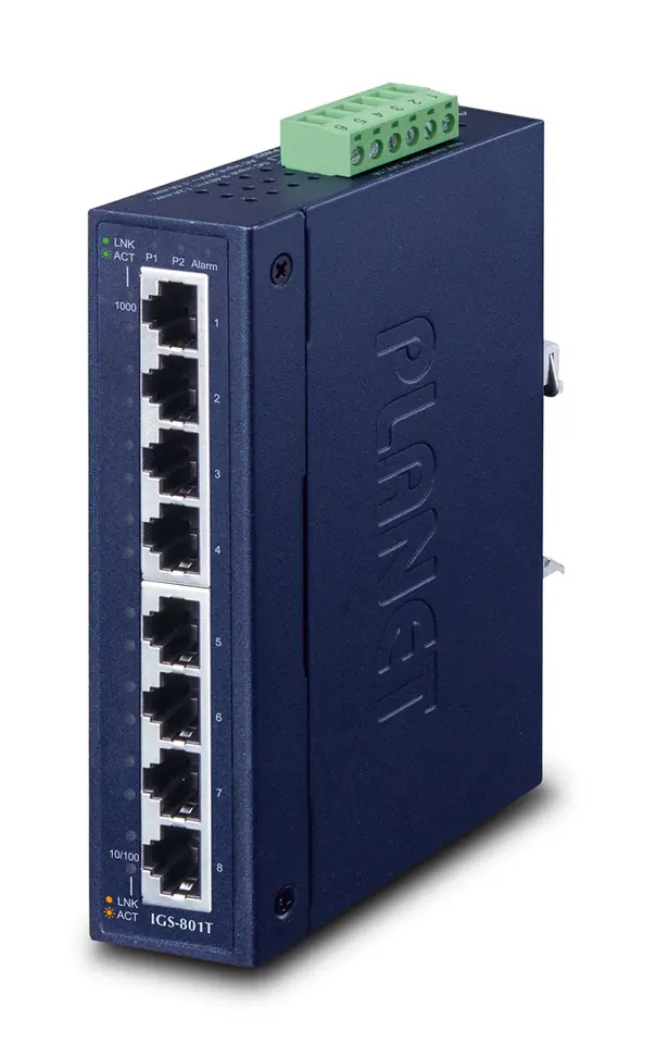 ⁨PLANET IGS-801T network switch Unmanaged L2 Gigabit Ethernet (10/100/1000) Blue⁩ at Wasserman.eu