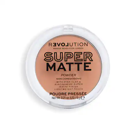 ⁨Makeup Revolution Super Matte Pressed Powder Mattifying Powder - Warm Beige 6g⁩ at Wasserman.eu