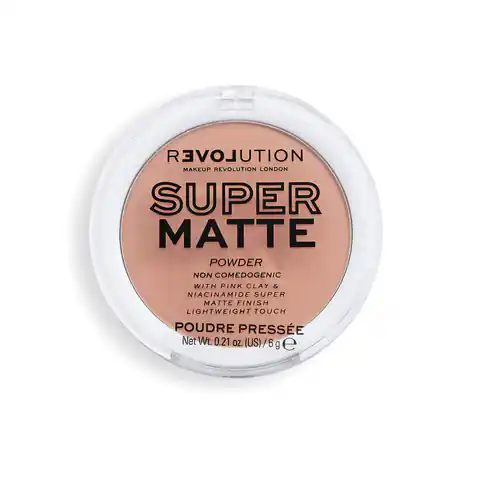 ⁨Makeup Revolution Super Matte Pressed Powder Mattifying Powder - Medium Tan 6g⁩ at Wasserman.eu