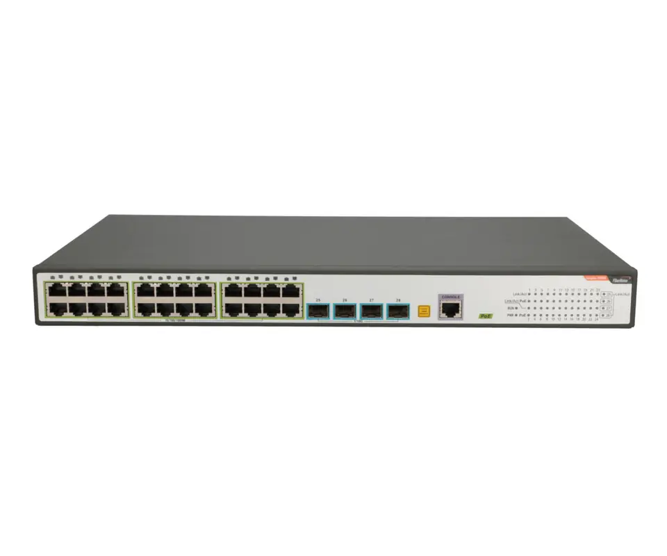 ⁨Fiberhome S5800-28T-X-PE-AC | Switch | 24x RJ45 1000Mbps PoE, 4x SFP+⁩ at Wasserman.eu