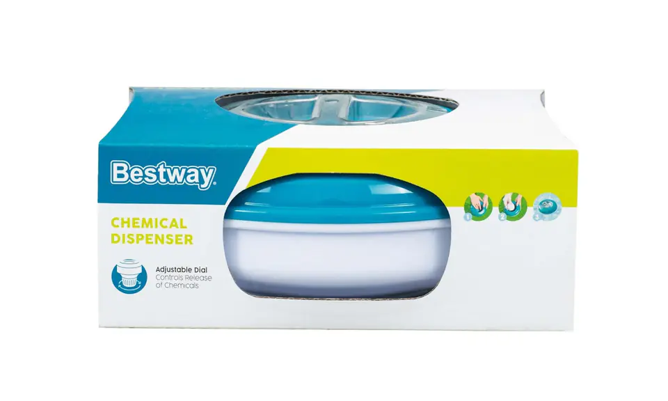 ⁨Pływak Dozownik Chemii do wody basenowej 16,5cm BESTWAY + Regulacja tempa uwalniania⁩ w sklepie Wasserman.eu