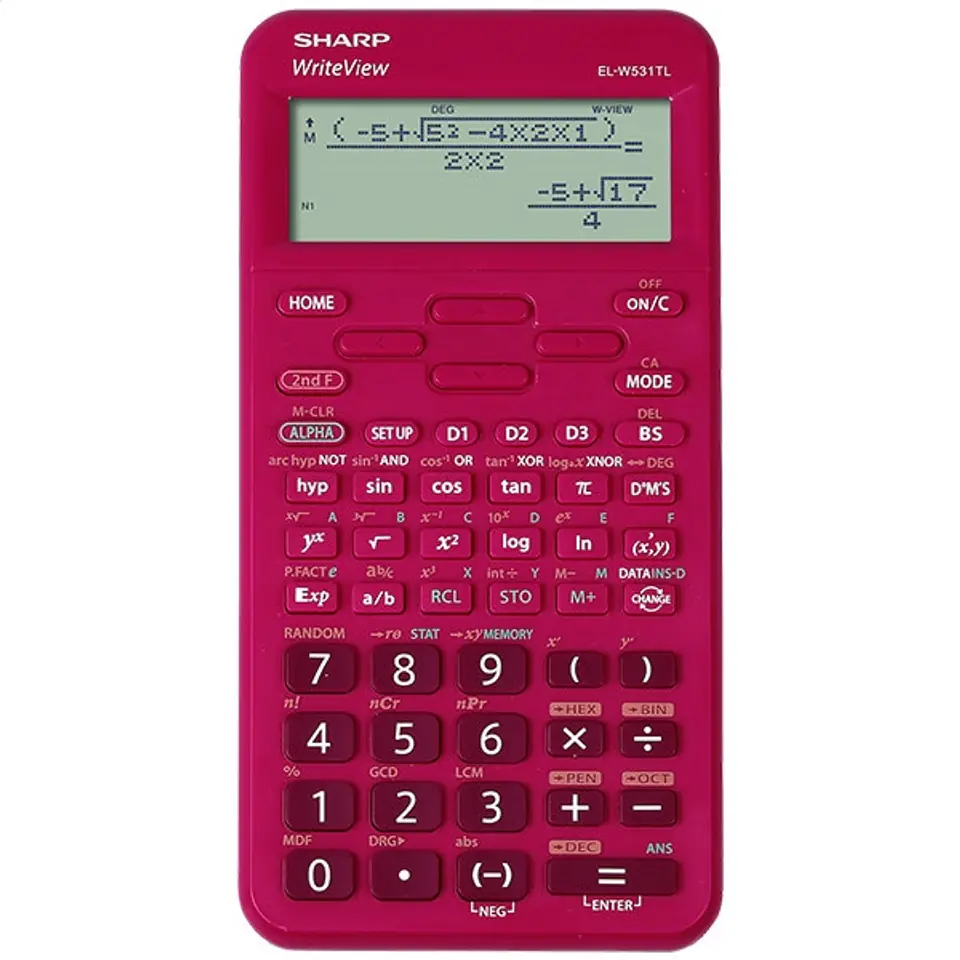 ⁨SHARP CALCULATOR SCIENTIFIC 420 FUNCTIONS 4-LINE DISP RED  ELW531TLBRD⁩ at Wasserman.eu