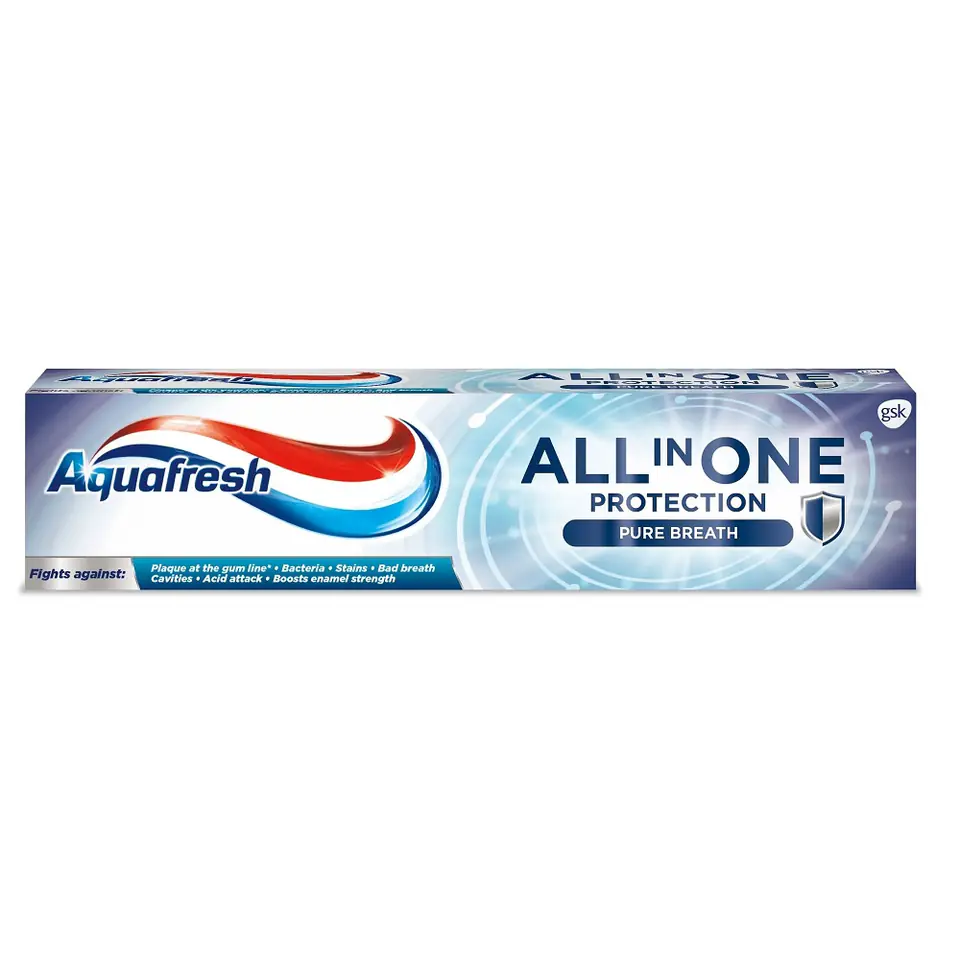 ⁨Aquafresh All In One Protection pasta do zębów Pure Breath 100ml⁩ w sklepie Wasserman.eu