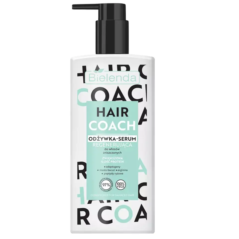 ⁨Bielenda Hair Coach regenerująca odżywka-serum do włosów zniszczonych 280ml⁩ w sklepie Wasserman.eu