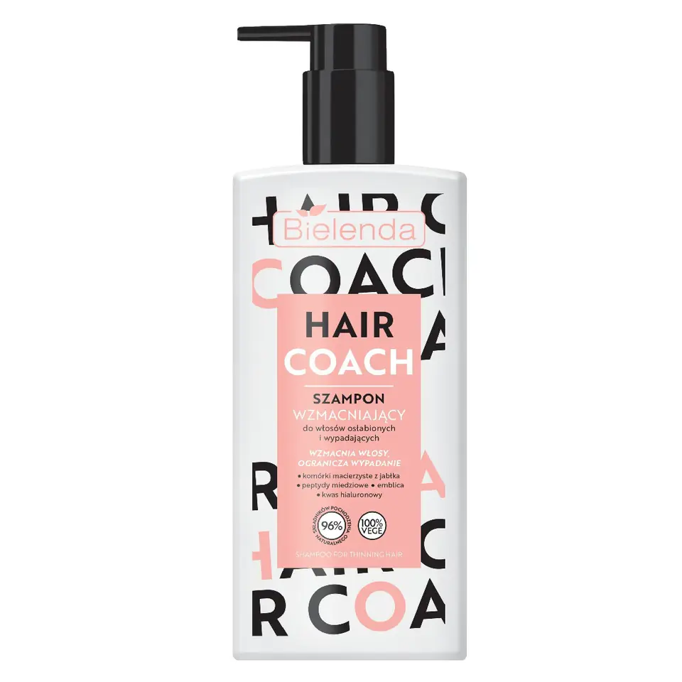 ⁨Bielenda Hair Coach wzmacniający szampon do włosów osłabionych i wypadających 300ml⁩ w sklepie Wasserman.eu