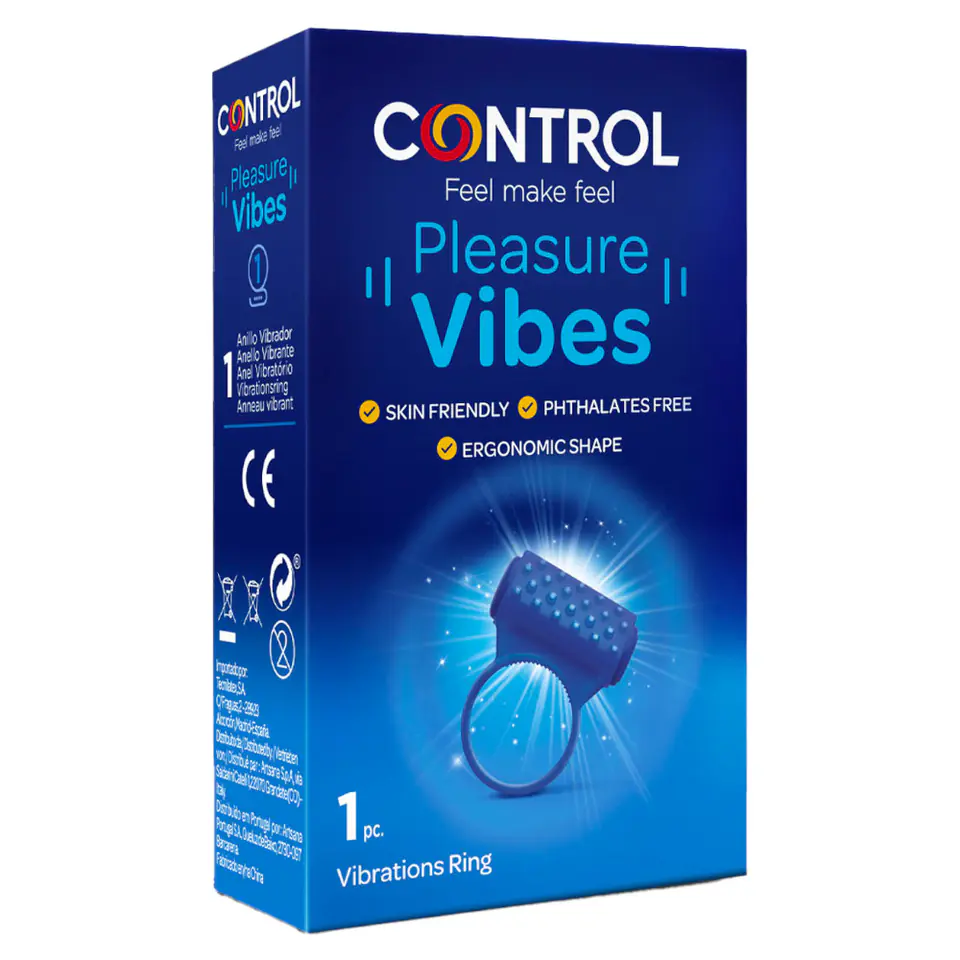 Control Pleasure Vibes pierścień wibracyjny o ergonomicznym kształcie w sklepie Wasserman.eu