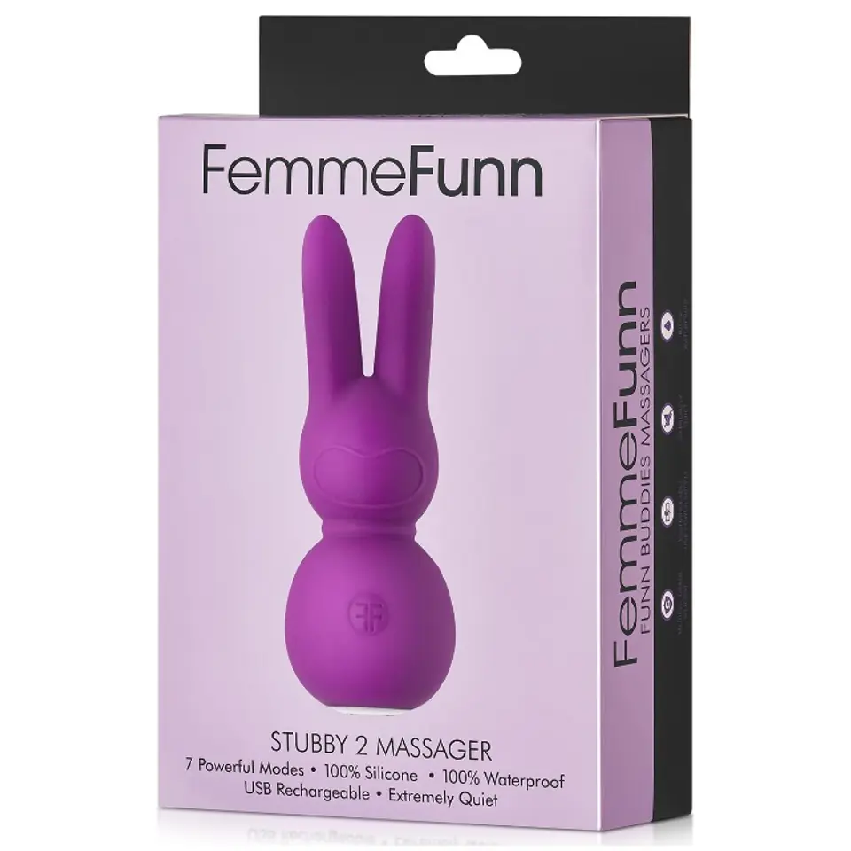 FemmeFunn Stubby 2 Massager mini wibrator punktu G + masażer typu króliczek Purple w sklepie Wasserman.eu