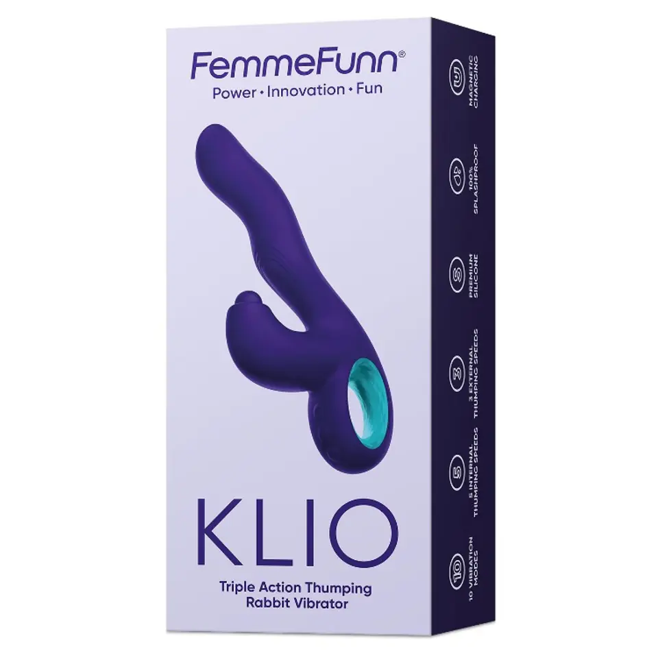 FemmeFunn Klio potrójny wibrator typu króliczek Dark Purple w sklepie Wasserman.eu
