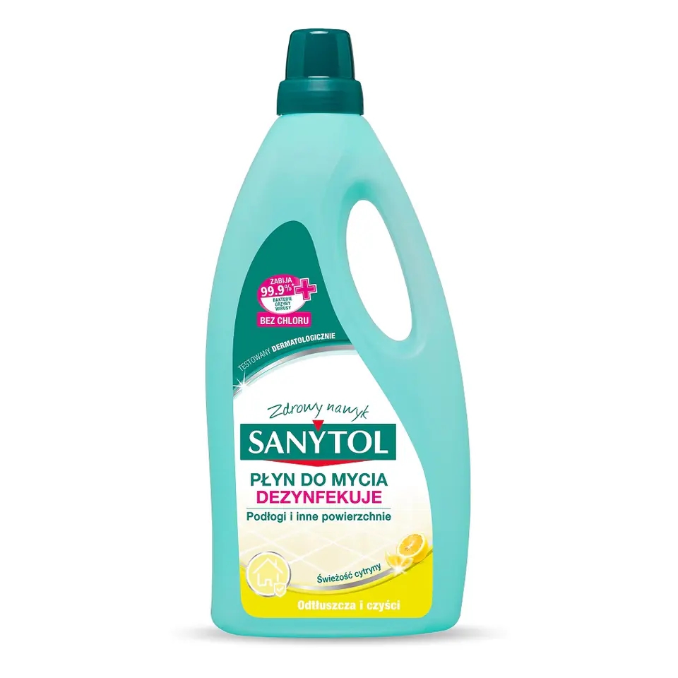 SANYTOL Płyn uniwersalny do mycia i dezynfekcji podłóg i innych powierzchni o zapachu cytryny i liści oliwnych 1000ml w sklepie Wasserman.eu