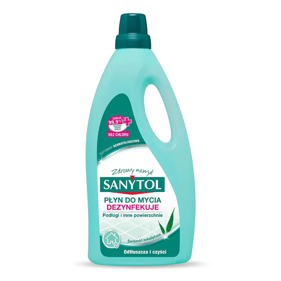 SANYTOL Płyn uniwersalny do mycia i dezynfekcji podłóg i innych powierzchni o zapachu eukaliptusa 1000ml w sklepie Wasserman.eu