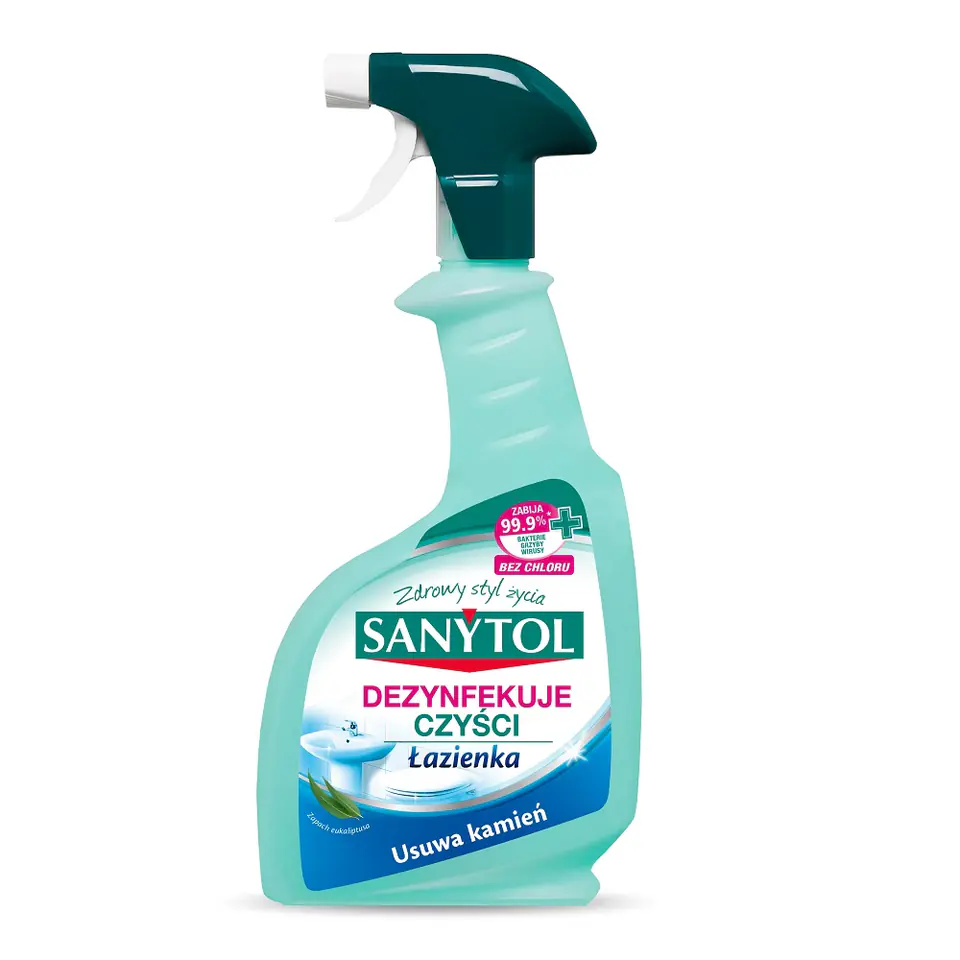 ⁨SANYTOL Spray do łazienki o zapachu eukaliptusa 500ml⁩ w sklepie Wasserman.eu