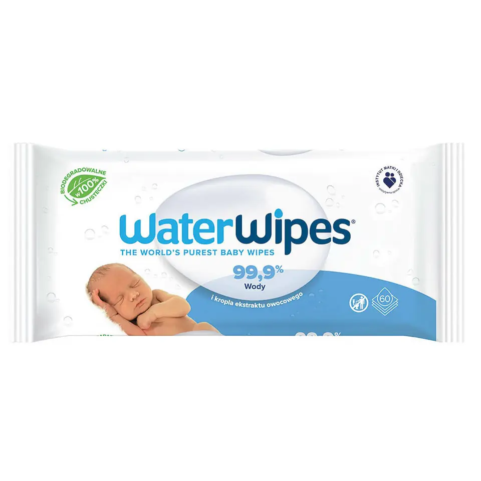 ⁨WaterWipes BIO chusteczki nawilżane dla dzieci 60szt.⁩ w sklepie Wasserman.eu