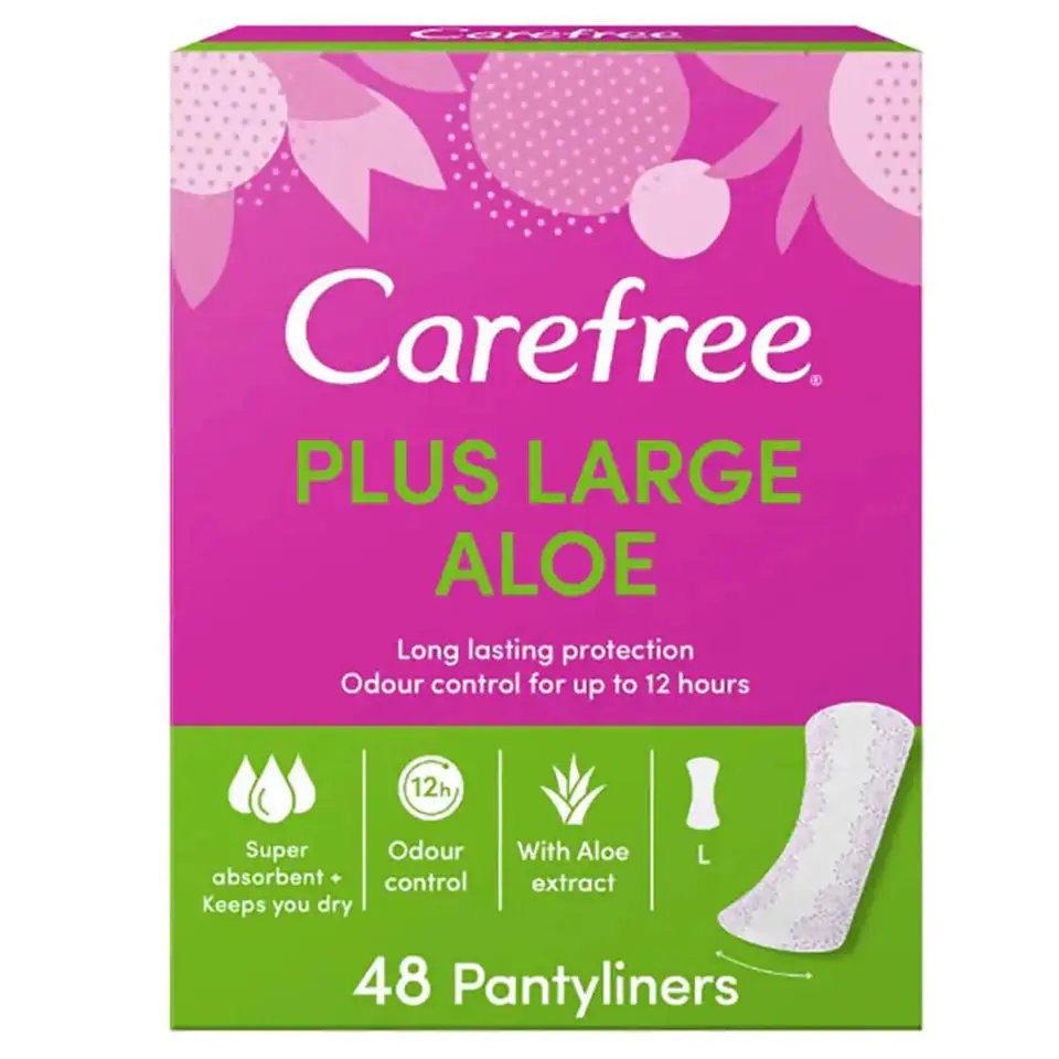 ⁨Carefree Plus Large wkładki higieniczne Aloe Vera Scent 48szt.⁩ w sklepie Wasserman.eu