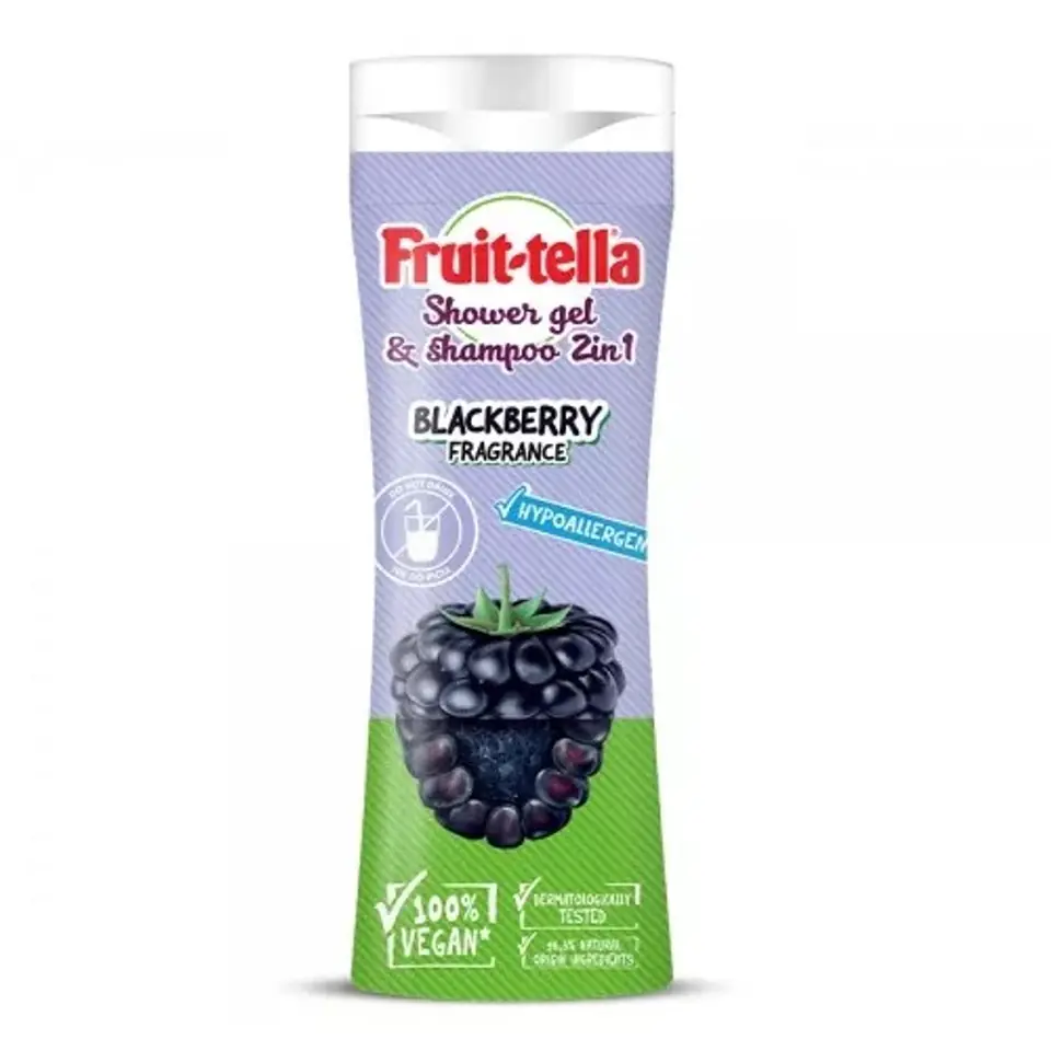 ⁨Fruit-tella Żel pod prysznic i szampon 2w1 Jeżyna 300ml⁩ w sklepie Wasserman.eu