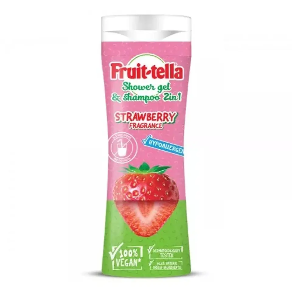 ⁨Fruit-tella Żel pod prysznic i szampon 2w1 Truskawka 300ml⁩ w sklepie Wasserman.eu