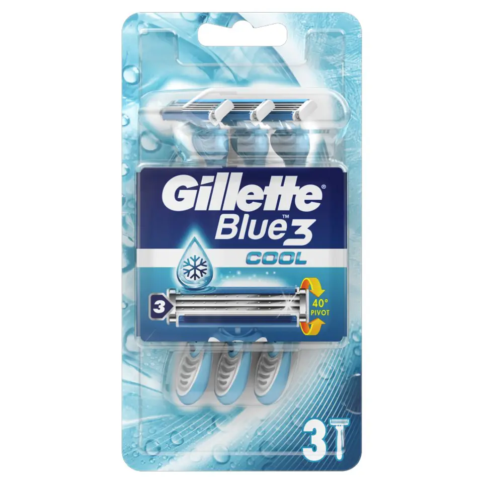 Gillette Blue3 Cool jednorazowe maszynki do golenia dla mężczyzn 3szt w sklepie Wasserman.eu