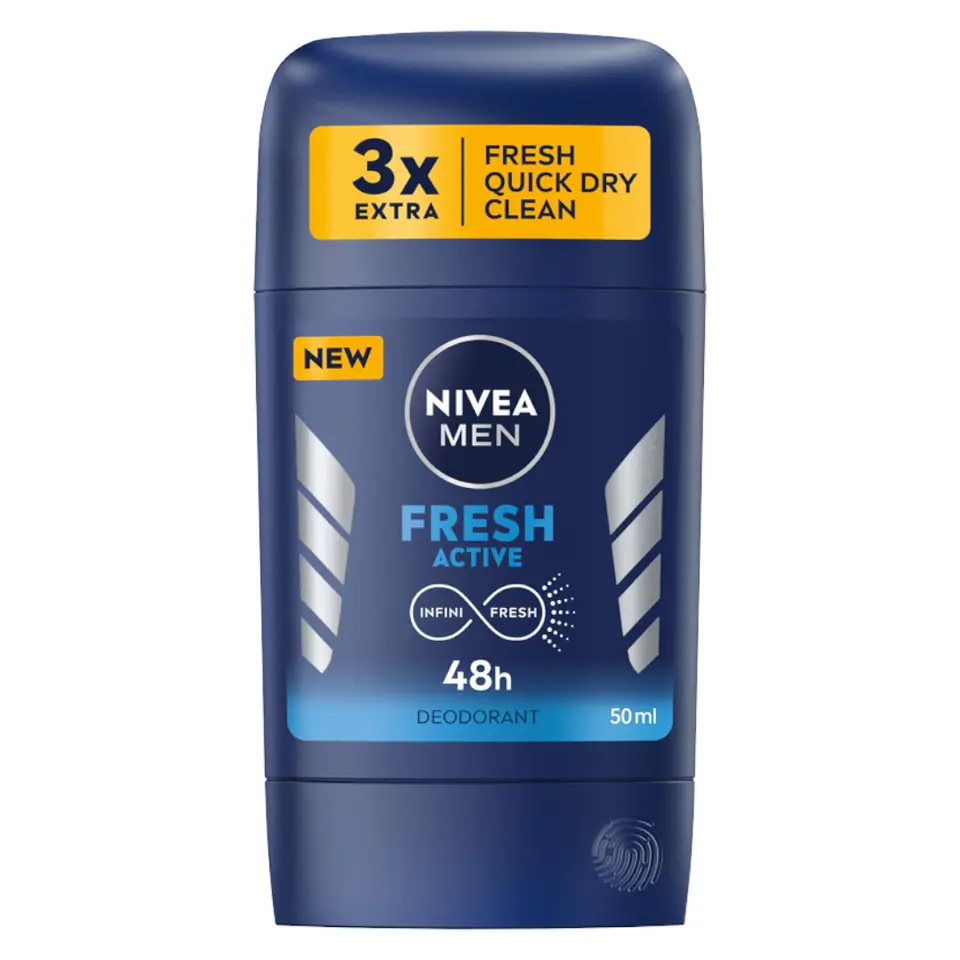 ⁨Nivea Men Fresh Active dezodorant w sztyfcie 50ml⁩ w sklepie Wasserman.eu