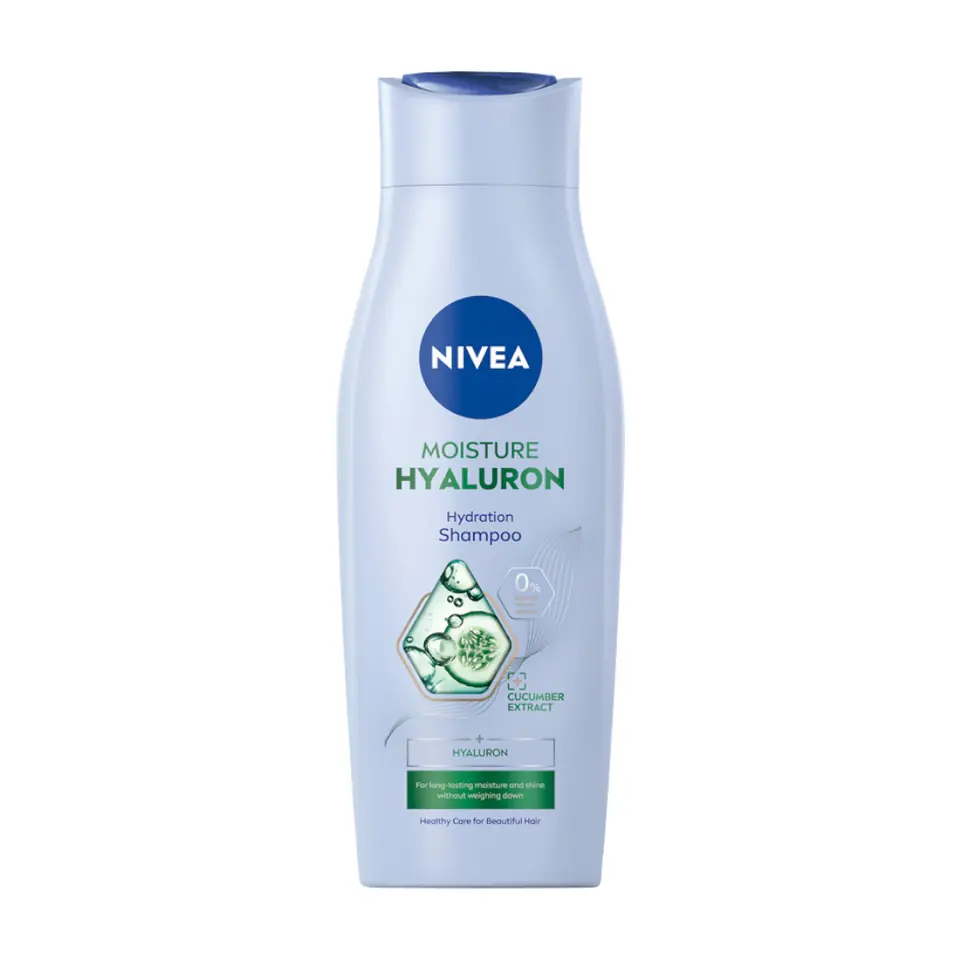 ⁨Nivea Moisture Hyaluron szampon nawilżający z kwasem hialuronowym 400ml⁩ w sklepie Wasserman.eu