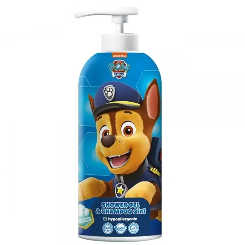 ⁨Paw Patrol Chase żel pod prysznic i szampon 2w1 Guma Balonowa 1000ml⁩ w sklepie Wasserman.eu