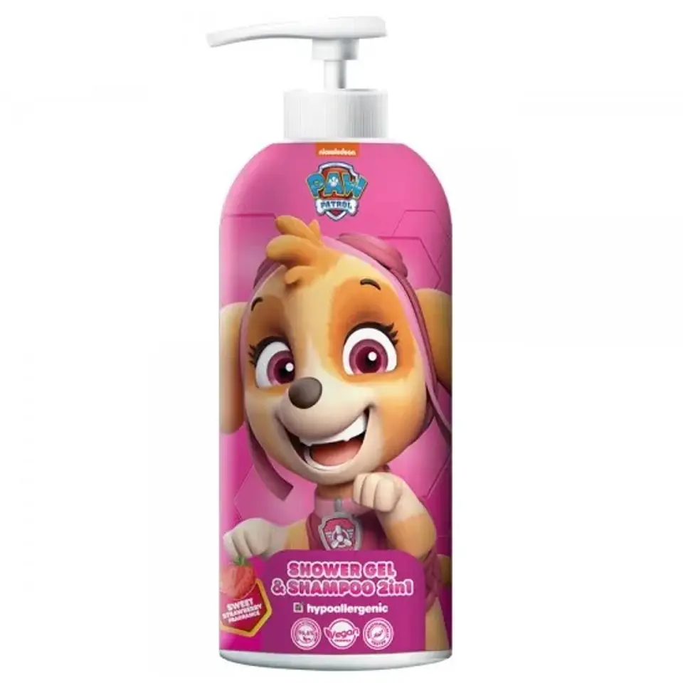 ⁨Paw Patrol Skye żel pod prysznic i szampon 2w1 Truskawka 1000ml⁩ w sklepie Wasserman.eu