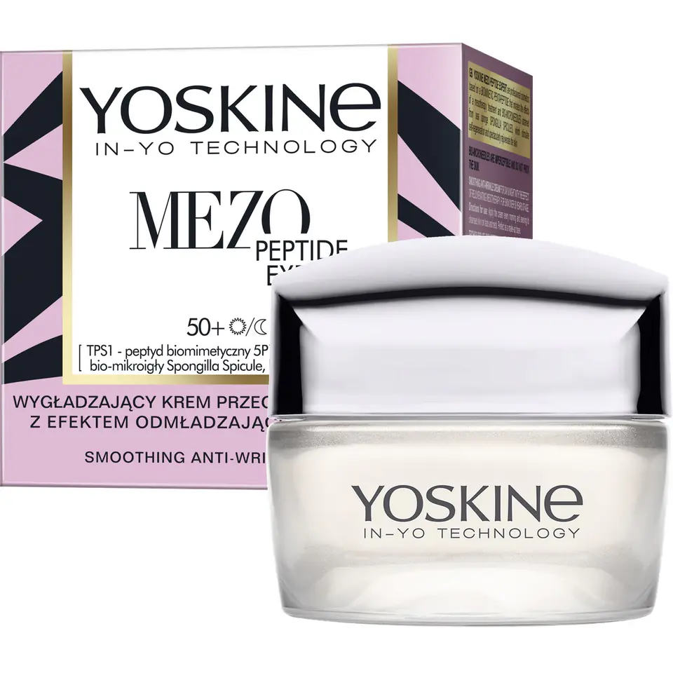 ⁨Yoskine Mezo Peptide Expert wygładzający krem przeciwzmarszczkowy 50+ 50ml⁩ w sklepie Wasserman.eu