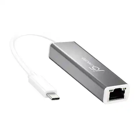 ⁨j5create USB-C to Gigabit Ethernet Adapter; silver JCE133G-N⁩ at Wasserman.eu