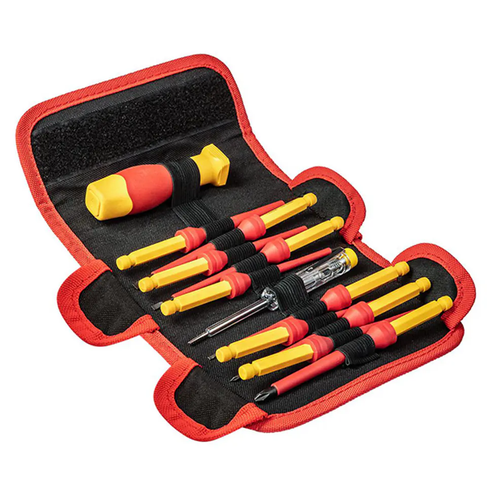 ⁨Screwdriver bits with handle 1000V, 12 pcs.⁩ at Wasserman.eu