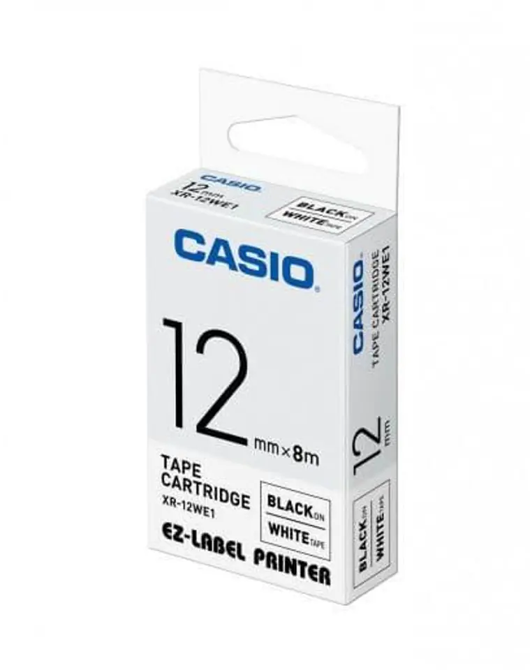 ⁨Casio Black on White 1 Pack 12mmx8m⁩ w sklepie Wasserman.eu