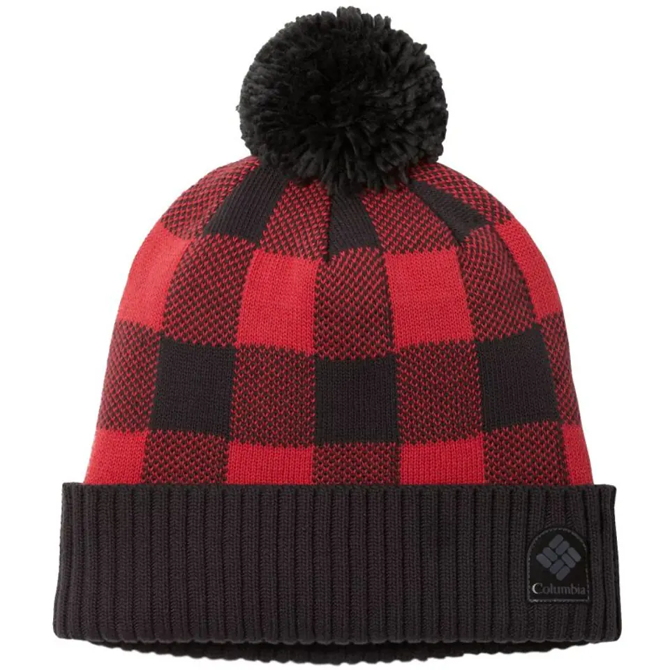 ⁨Czapka Columbia Palmer Peak Pom Beanie (kolor Czarny. Czerwony, rozmiar One size)⁩ w sklepie Wasserman.eu