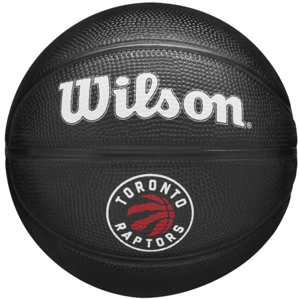 ⁨Piłka do koszykówki Wilson Team Tribute Toronto Raptors Mini Ball (kolor Czarny, rozmiar 3)⁩ w sklepie Wasserman.eu