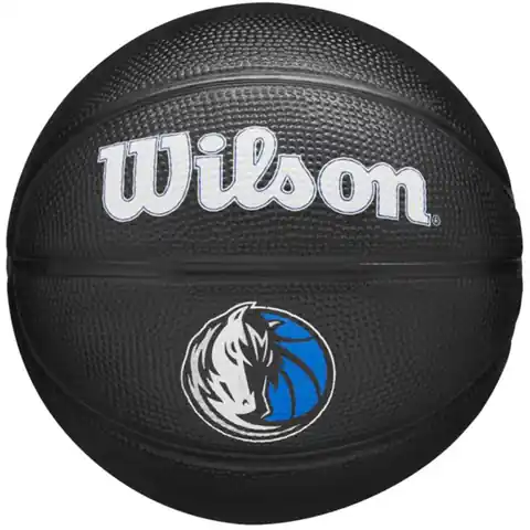 ⁨Piłka do koszykówki Wilson Team Tribute Dallas Mavericks Mini Ball (kolor Czarny, rozmiar 3)⁩ w sklepie Wasserman.eu