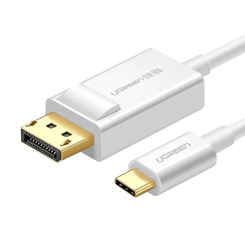 ⁨UGREEN Unidirectional Cable USB Type-C to Display Port 4K 1.5m White Cable (MM139)⁩ at Wasserman.eu