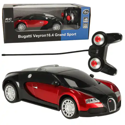⁨Samochód zdalnie sterowany na pilota RC zdalnie sterowany Bugatti Veyron licencja 1:24 czerwony⁩ w sklepie Wasserman.eu