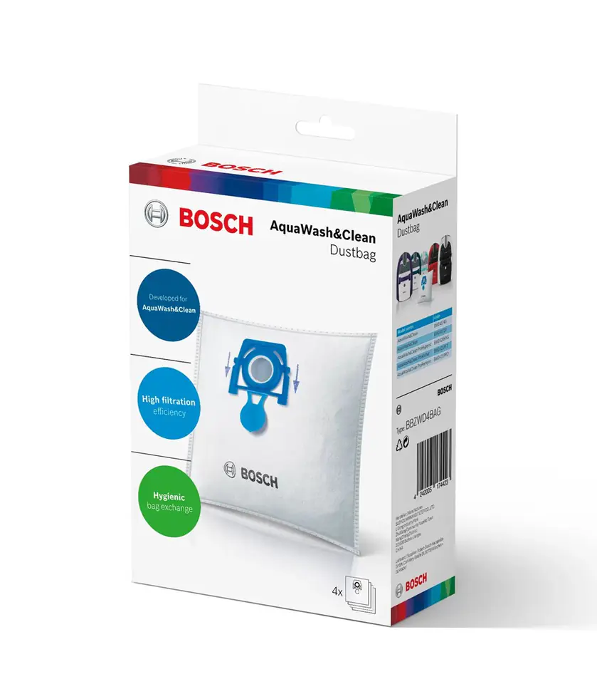 ⁨Bosch BBZWD4BAG vacuum accessory/supply Cylinder vacuum Dust bag⁩ at Wasserman.eu