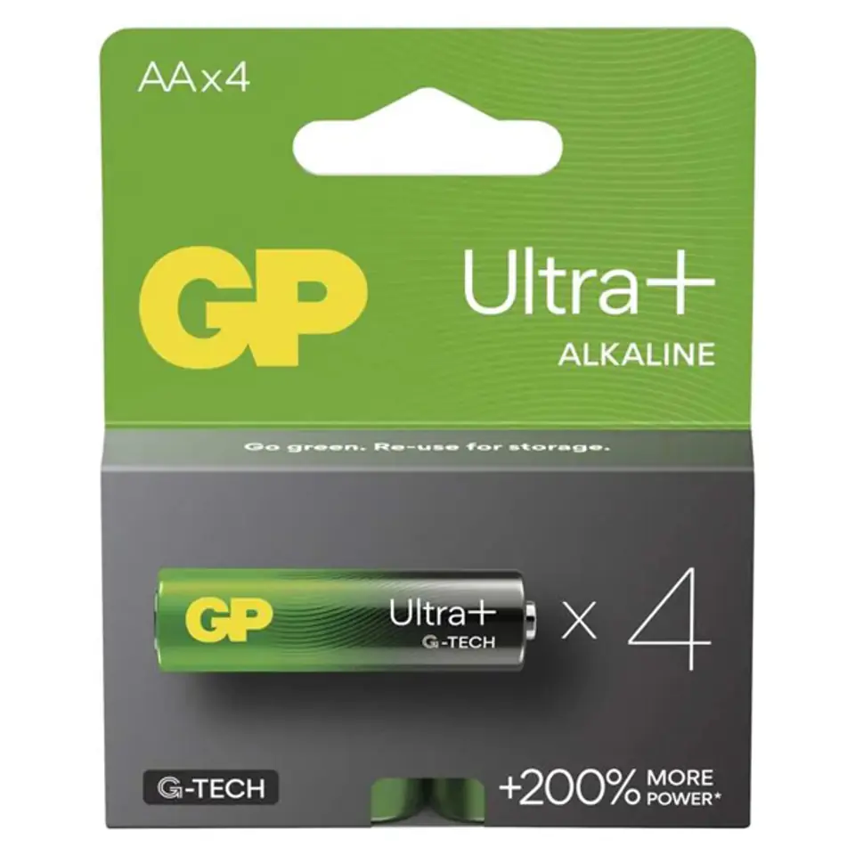 ⁨Alkaline batteries LR6/ AA GP ULTRA+ 4PCS.⁩ at Wasserman.eu