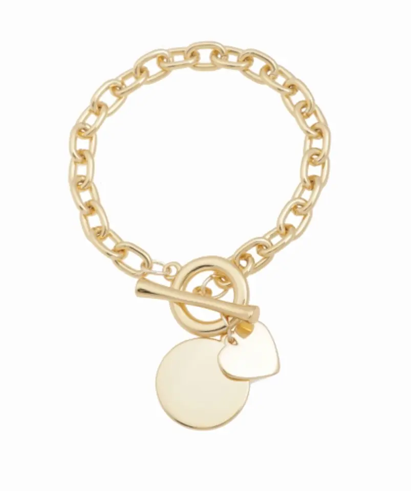 ⁨Bracelet with heart and plaque (B21/WIO/01AU)⁩ at Wasserman.eu