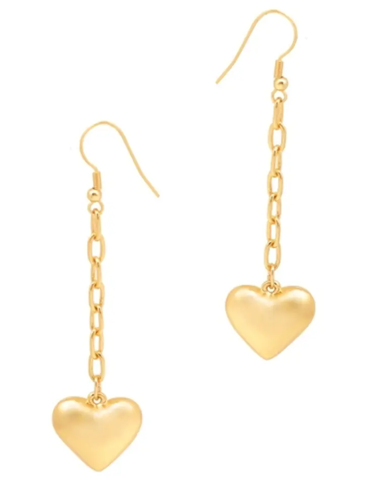 ⁨Heart earrings on chain (P15/TGU/97AU)⁩ at Wasserman.eu