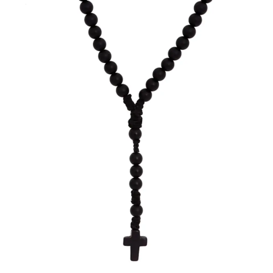 ⁨Rosary necklace small cross (C15/ROZ/47RU)⁩ at Wasserman.eu