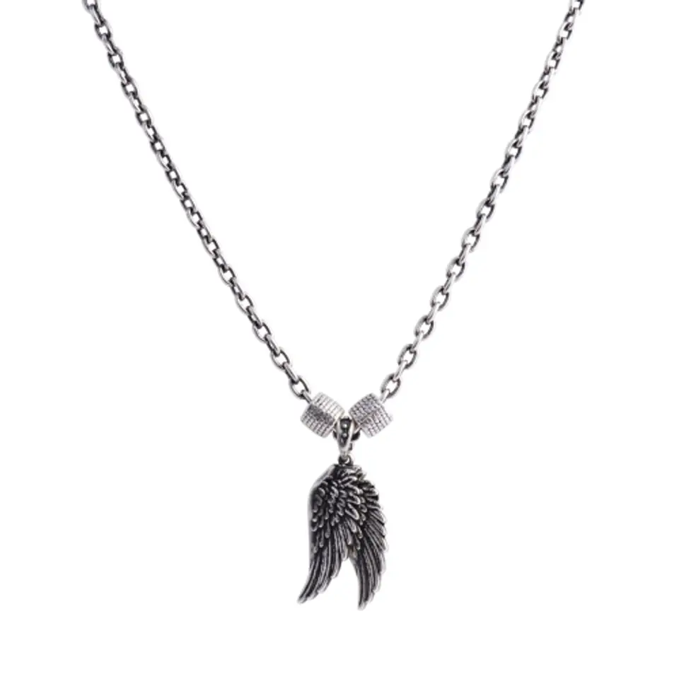 ⁨Men's necklace WINGS ankier (C22/MEN/56AG CZ)⁩ at Wasserman.eu